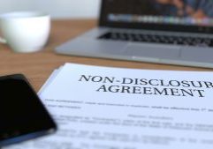 Copy,Of,Non-disclosure,Agreement,On,The,Desk.,3d,Rendering