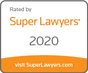 Super Lawyers 2020 Logo. box around the letters, orange and black colors